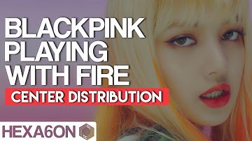 BLACKPINK - PLAYING WITH FIRE Center Distribution (Color Coded)
