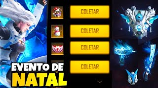 TODOS OS ITENS DO NOVO EVENTO DE NATAL DO FREE FIRE