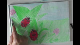 Как нарисовать божию  коровку красиво от 4х лет How to draw a ladybug beautifully