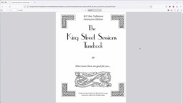 ABC Transcription Tools - "The King Street Sessions Tunebook" Interactive Tunebook with B/C Box Tab