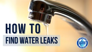 How to Find a Water Leak