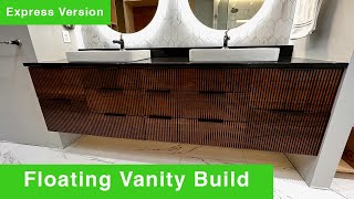 Floating Vanity Build With Custom Shaped Drawers--Express Version (no commentary) by Modern Artisan 556 views 2 years ago 4 minutes, 33 seconds