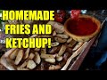 Homemade french fries and ketchup  your family will love