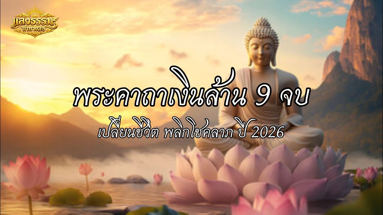 พระคาถาเงินล้าน 9 จบ (เสียงสวดกังวาน) เปลี่ยนชีวิต พลิกโชคลาภ [ปี 2026]