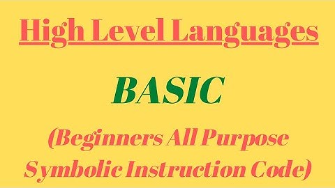 High level languages.What is BASIC language? Full form of BASIC @simanstudies