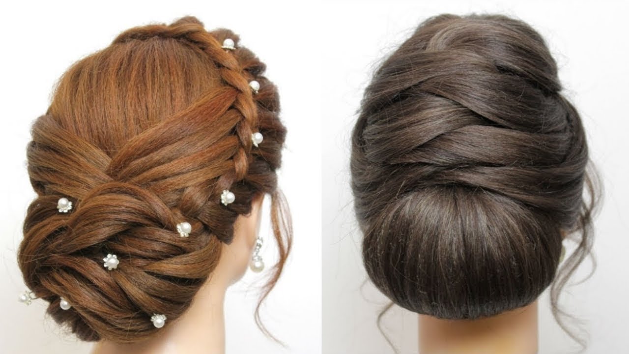 2 Bridal Updos. Wedding Prom Hairstyles For Long Hair
