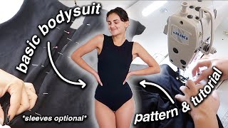 Basic Stretch Bodysuit Tutorial \& PDF Sewing Pattern!