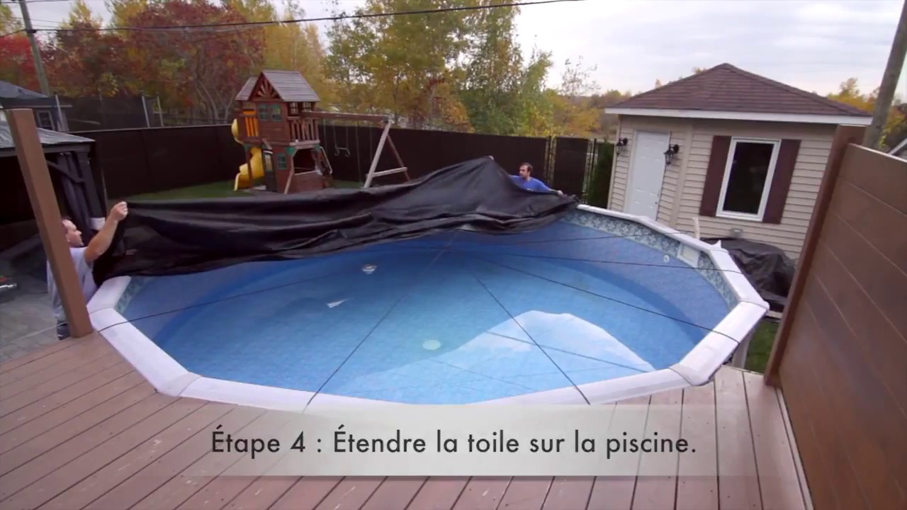 Pourquoi installer un filet ou une toile à l'automne? - Concept Piscine  Design