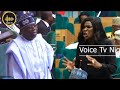 Nothing to celebrate nigerians are hungry female rep tackle tinubu at joint seating