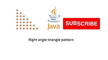 Right angle triangle pattern in java