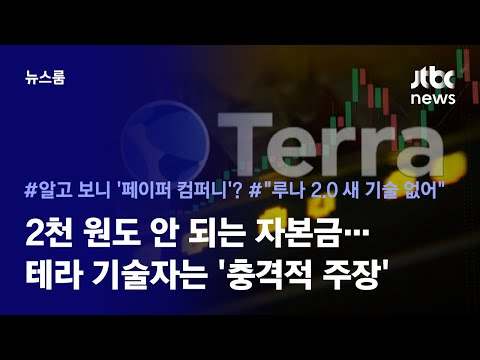 [단독] 단돈 &#39;2달러&#39;로 회사 세운 권도형…테라 관계자 &quot;루나 2.0 새 기술 없다&quot; / JTBC News