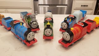 Thomas and Friends All Engines Go Talking Gordon, James, & Percy Unboxing