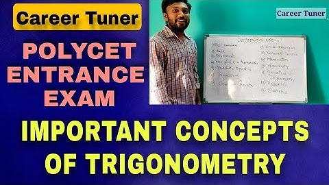POLYCET Entrance Exam | Important concepts of TRIGONOMETRY | Crack POLYCET2021|పాలిసెట్ పోటీ పరీక్ష