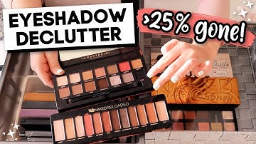 EYESHADOW PALETTE DECLUTTER 2021 // urban decay, anastasia, elf, & more!