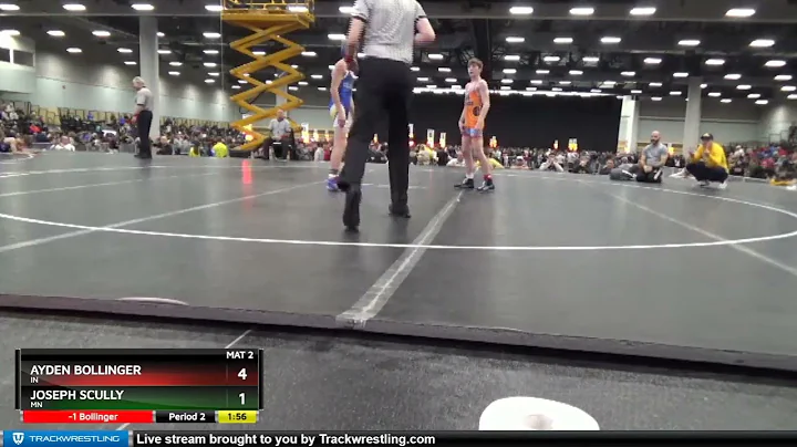 106 Lbs Champ. Round 3 - Ayden Bollinger, IN Vs Jo...