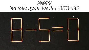 Move Only 2 Matchsticks to Make the Equation Right