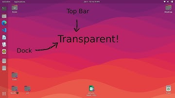 Transparent Top Bar and Dock in Ubuntu 22.04.1 LTS