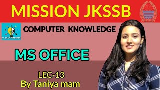 CONCEPT REGARDING MS WORD (LEC-13) I MISSION JKSSB I BANK MAINS | JKEXAM CRACKER screenshot 2