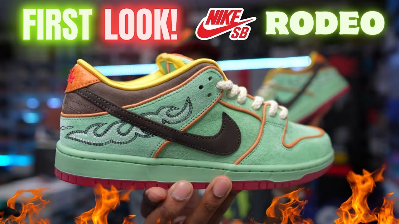 THESE ARE INSANE!! FIRST LOOK NIKE SB DUNK LOW RODEO!! THOUGHTS