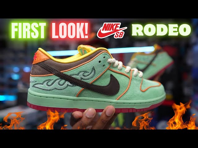 THESE ARE INSANE!! FIRST LOOK NIKE SB DUNK LOW RODEO!! THOUGHTS