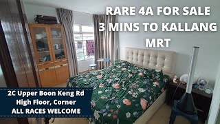 SALE - High Floor 4RM HDB @ 2C Upper Boon Keng Road - 3 Mins Walk to Kallang MRT