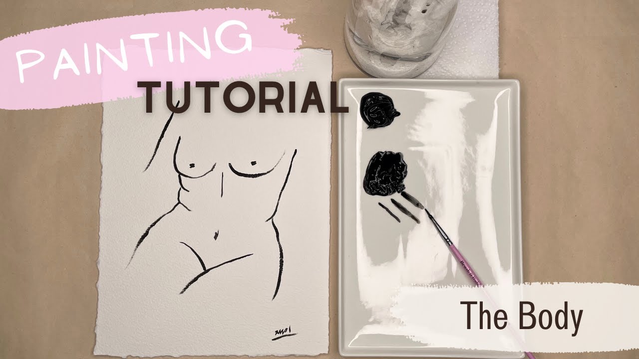 Simple Nude Body Drawing | Easy to Follow - YouTube