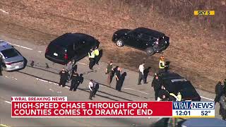 Driver arrested, high-speed chase ends on US 264 in Wake County