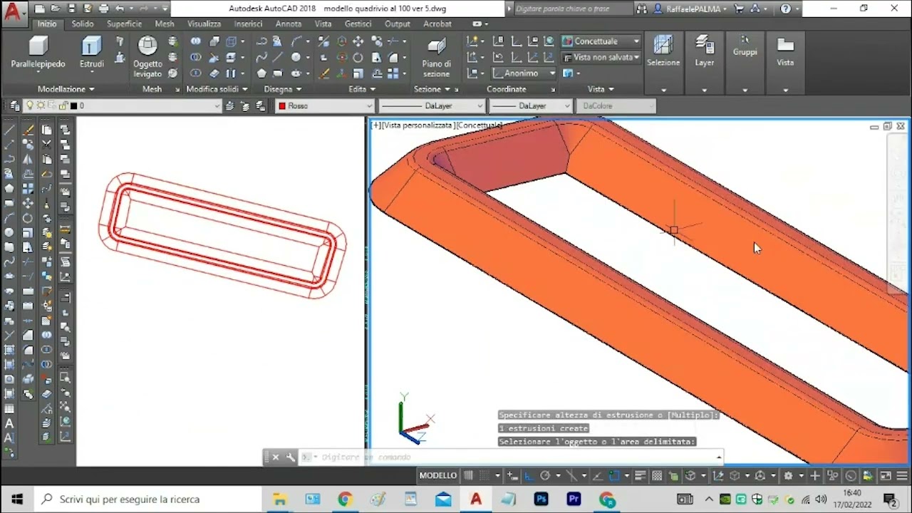 B11 -  Predisposizione per stampa tridimensionale   Modifiche a una porzione di terreno  -  PARTE II