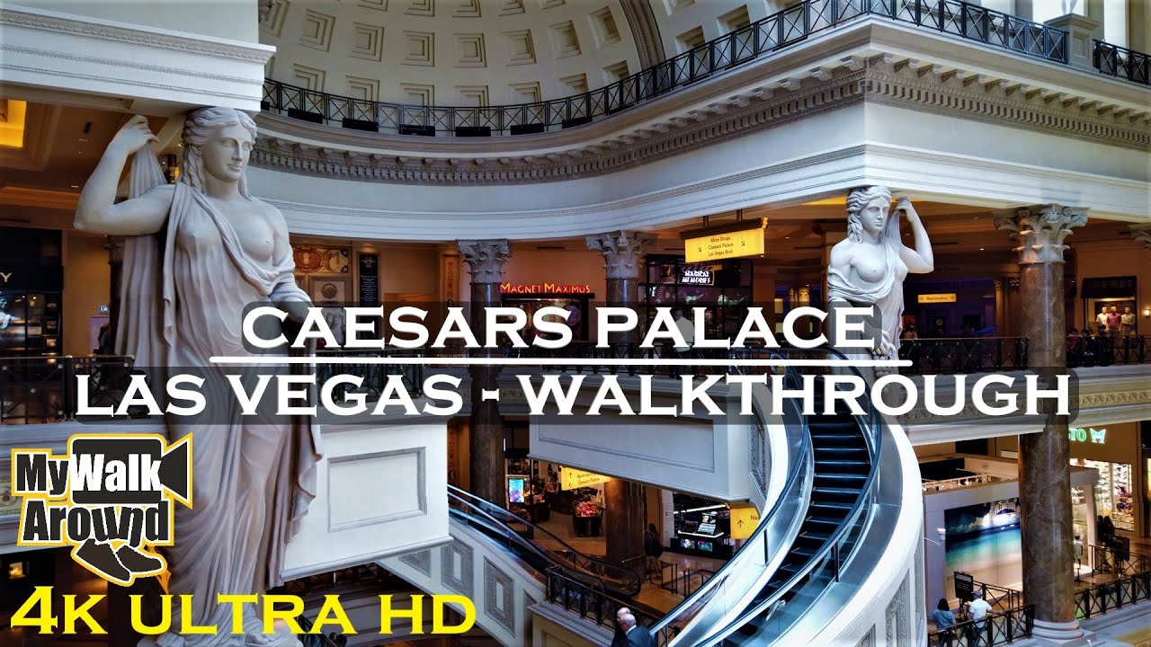 Caesars palace tour - 4k video walking tour 
