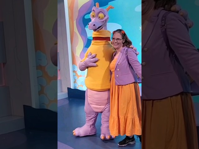 Lori met a childhood friend.  #figment #disneyworld