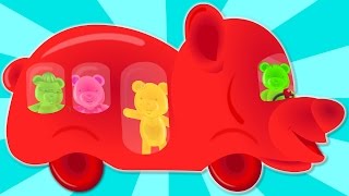 Jelly Bears | Wheels On The Bus | Nursery Rhymes | Kids Songs | Childrens Videos