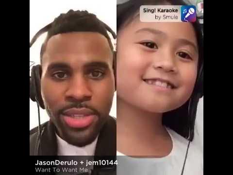 Smule Sing app performance ft. Jason Derulo and a little girl fan