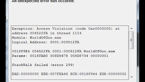 World of goo beta keep crashing...