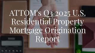 ATTOM Q3 2025 Mortgage Origination Report Top Ten Metros with Yearly Purchase Mortgage Growth