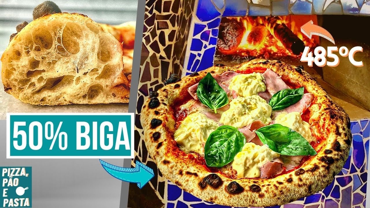 Pizza 50% BIGA | Longa Fermentação | Sova na mão | 65% Hidratação