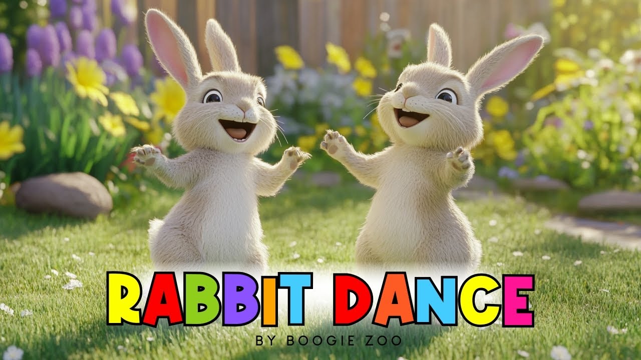 Rabbit Hop! 🐇 | Fun Bunny Dance Song for Kids | Bounce & Wiggle with ...