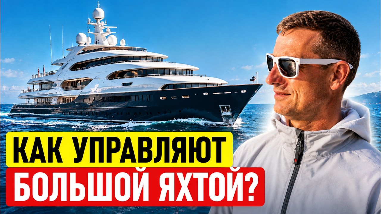 ⁣Как управлять большой моторной яхтой | Подготовка к выходу и отшвартовка