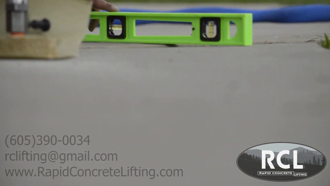 Polyfoam Concrete Lifting a Sinking Driveway Rapid City, SD