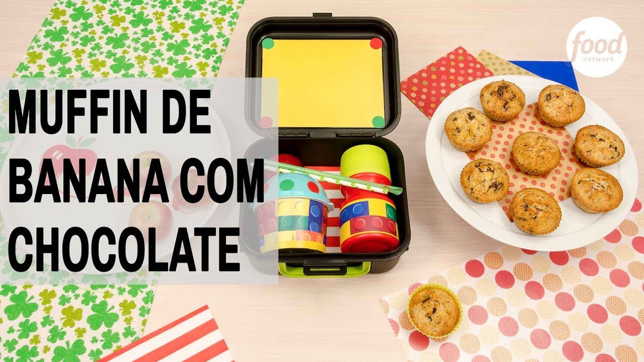 MUFFIN DE BANANA COM CHOCOLATE LANCHEIRAS FOOD NETWORK YouTube