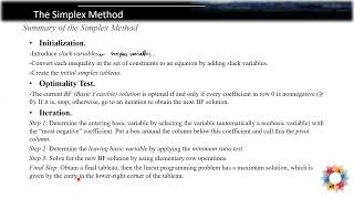 The Simplex Method, Solving LP Problem