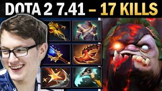 Pudge Dota 2 7.41 with 17 Kills and Wraps - Dota Gameplay