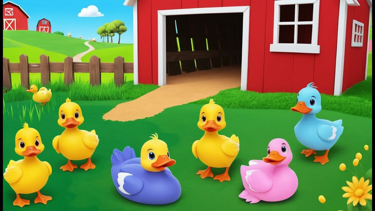 Три утенка раскрашивают старый сарай 🎨🦆