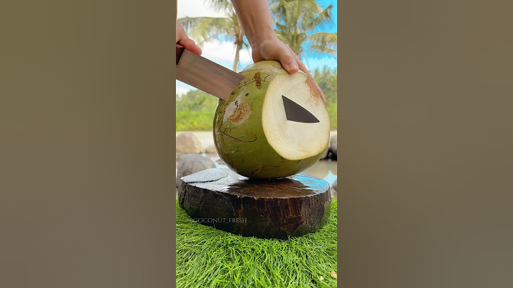 Cracking Open a Monster Green Coconut #asmr