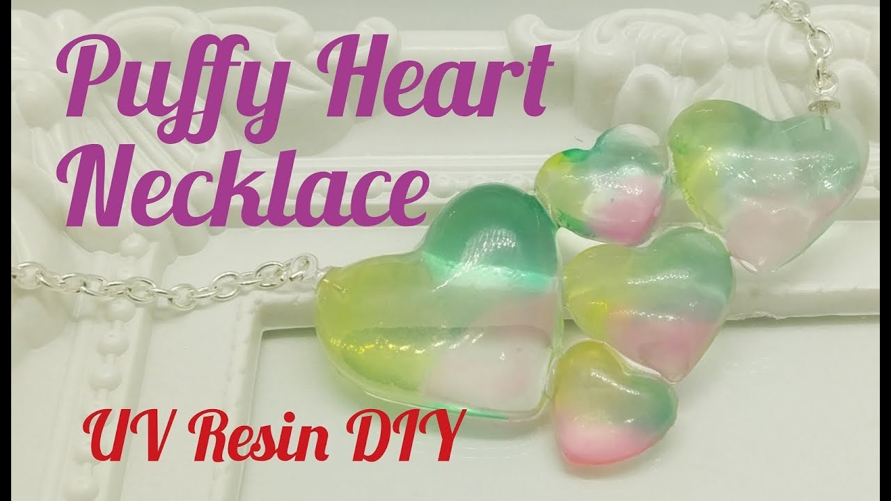 UV Resin DIY Puffy Heart Necklace - YouTube
