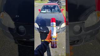 Painting $500 Honda Del sol bumper cheap Rustoleum turbo can #hondadelsol #budgetcar #jdm #honda