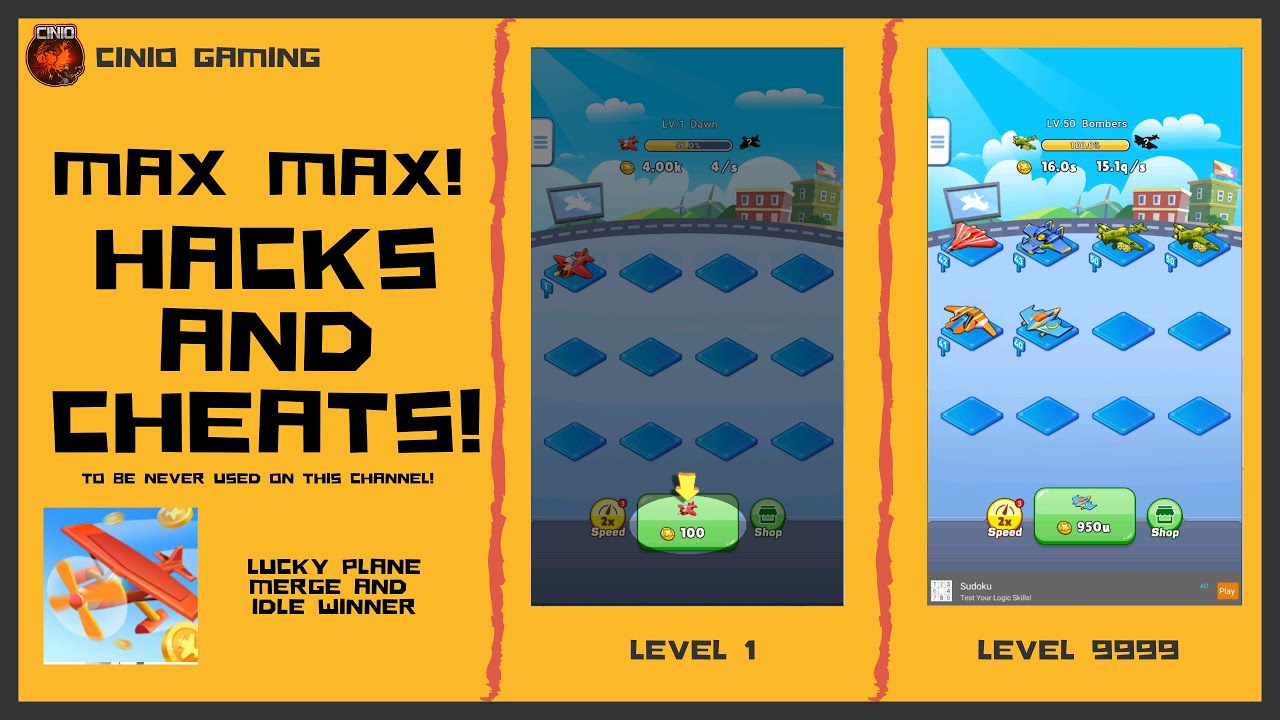 #2 Lucky Plane - Merge and Idle Winner - Max Max • Level 9999! Game