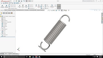 Modelling of tension spring using solidworks
