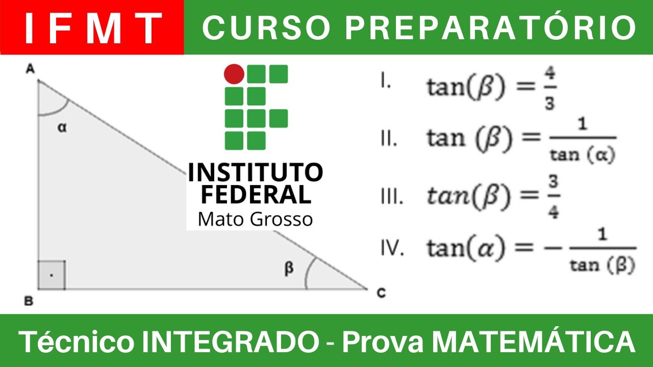 IFMT Curso Preparatório 23/24 🎯 Prova #IFMT 2023 MATEMÁTICA