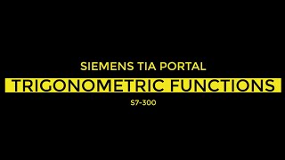 TIA PORTAL    Trigonometric Functions