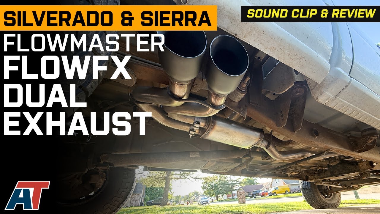 Silverado 99-06 Dual Exhaust 2.5 SS Pipe Flowmaster Super 10 RW Tip Side Exit